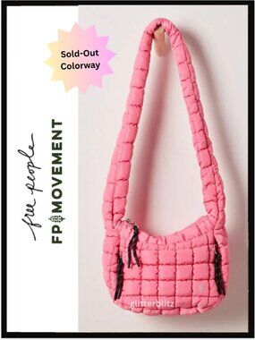 Free People Quilted Carryall Sling Baby Mini Bag 💗 BUBBLEGUM PINK